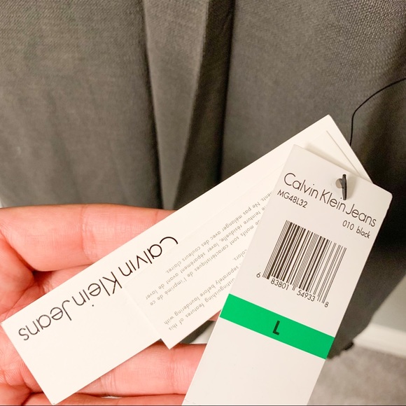 NWT Clavin Klein Jeans Gray Polo Shirt L - Picture 3 of 5